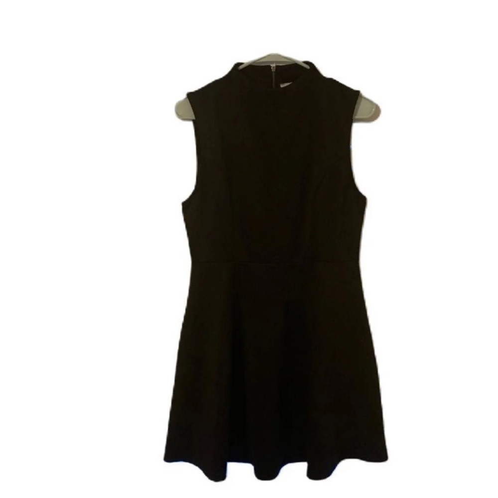Black Mock Neck Skater Dress